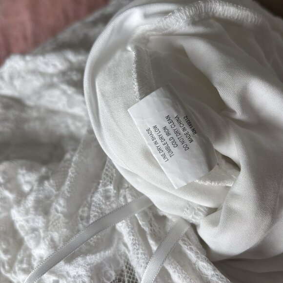 Angel Biba Milkmaid Babydoll Dress Size Medium White Coquette Floral Angelcore - Picture 3 of 15